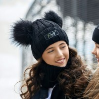 Detské čiapky zimné dievčenské - model - 2/787